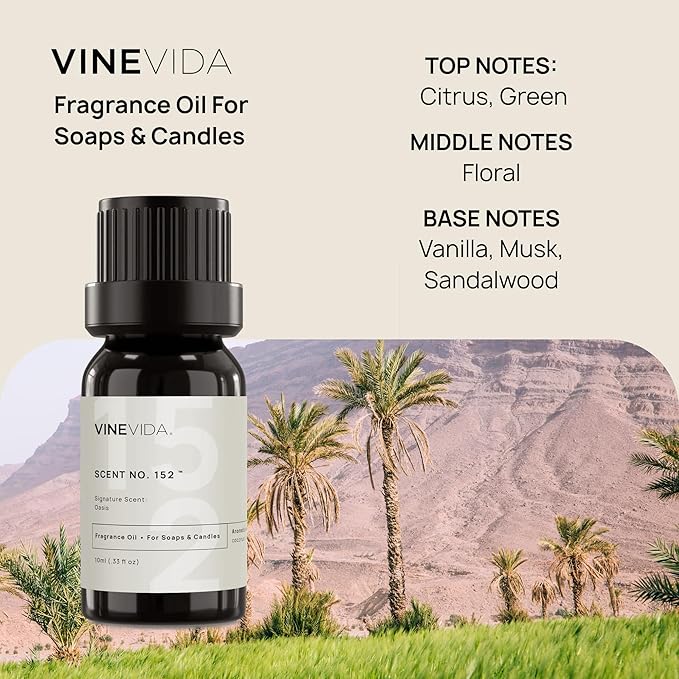 VINEVIDA [10 ml] Oasis; Fragrance Oil for Candle Making and Soap Making - Premium Candle Scents for Soy Candles