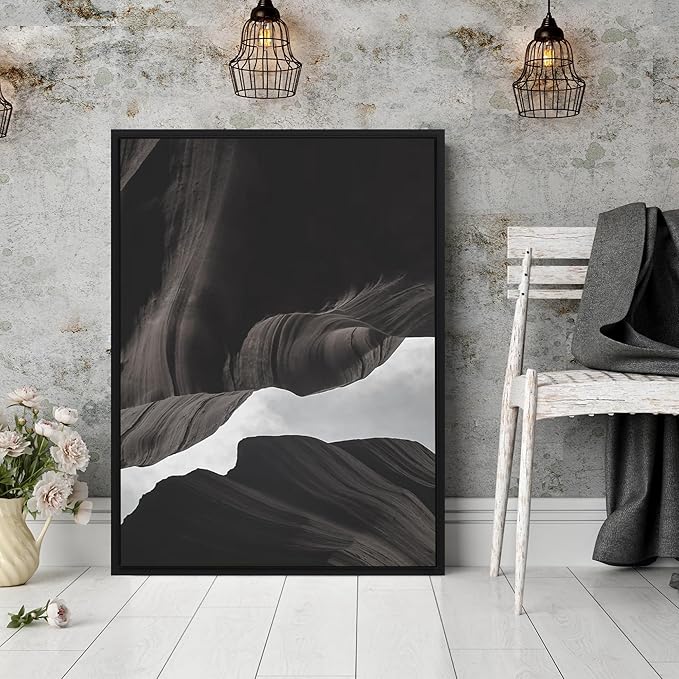 Pixy Canvas Floater Frame 5x15 for 1-1/2 (1.5) inch Deep Canvas Paintings/Canvas Prints/Wood Canvas Panels/Wall Art/Wall Decor/Home Decor/Artwork (Black, 5 x 15 inch, Portrait)