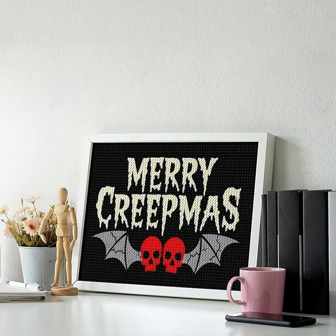 AIVKIEJK Diamond Painting Kits for Adults - Halloween & Christmas Gothic Ghost Christmas Painting DIY 5D Full Drill Diamond Dots Paintings with Diamonds Gem Art and Crafts Home Decor 12"x16"