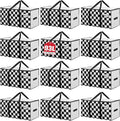 Extra Large Moving Bags Heavy Duty Storage Bags with Zipper Handles, BETU 12 Pack Clothes Storage Totes Bins Packing Moving Boxes, Moving Supplies for College Dorm Essentials, Space Saving,White Plaid