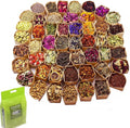 50 Packs Set - Dry Flower Craft Set, Dried Flowers, Dried Plants, Roses, Jasmine, Peonies, Lavender, Forget-me-nots, Witchcraft Kit, Resin Jewelry Making, DIY Candles, Seasonal Decorations