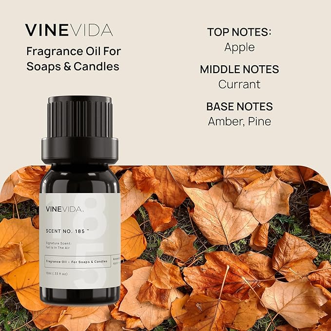 VINEVIDA [10ml] Fall is in The Air; Fragrance Oil for Candle Making and Soap Making - Premium Candle Scents for Soy Candles