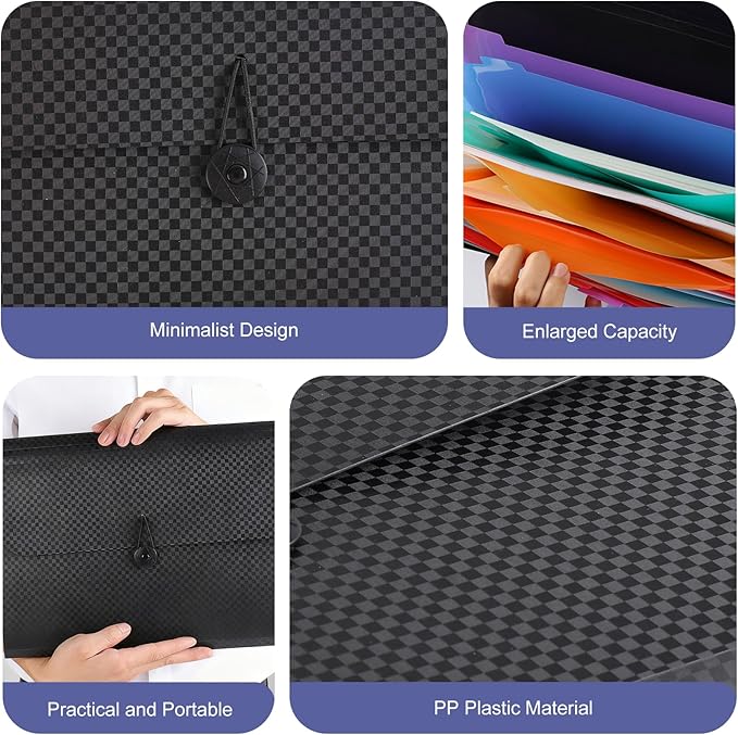 File Organizer, 13-Pocket Expanding Folder +Accordian Folder | Great for Home, Office, Travel & Classroom