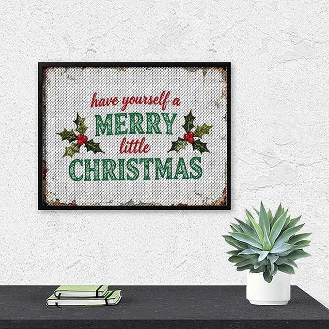 AIVKIEJK Diamond Painting Kits for Adults - Merry Christmas Santa Painting DIY 5D Full Drill Diamond Dots Paintings with Diamonds Gem Art and Crafts Home Decor 12"x16"