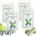 TRUMIRI Eucalyptus Lime Scented Wax Melts - Made with Non Toxic Soy Wax and Essential Oils - Long Lasting Strong Scent Pet Safe Aromatherapy Candle Wax Cubes Tarts for Warmers Pack of 4