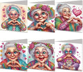 5D Diamond Art Painting Greeting Cards Kit, DIY Cards for Blessings Congratulations Gifts, Greeting Card Set for Birthday Thanksgiving Day Christmas Halloween-Grandma’s Heart