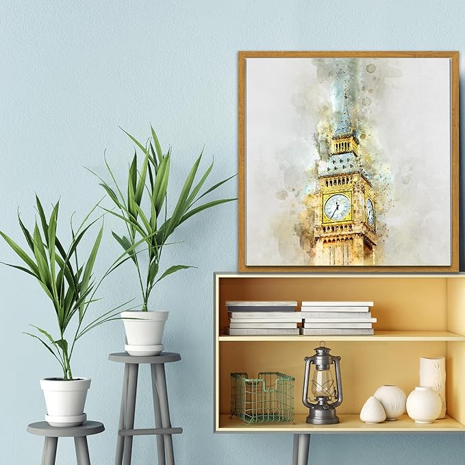 Pixy Canvas Floater Frame 38x38 for 1-1/2 (1.5) inch Deep Canvas Paintings/Canvas Prints/Wood Canvas Panels/Wall Art/Wall Decor/Home Decor/Artwork (Natural Oak, 38 x 38 inch, Square)