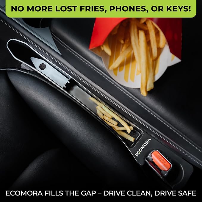 Car Seat Gap Filler organizer with Bonus interior Cleaning Brush- Universal in Between Seat Catcher for Cars,Trucks,SUV- Car Seat Gap Plug storage slot- Custom Seat Gapster- Car Seat Gap Filler Strip