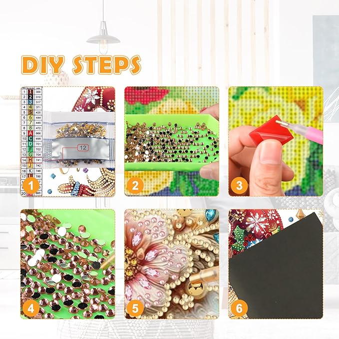 NEWENMO Christmas Diamonds Painting Kits for Adults Beginner DIY 5D Gnome Diamond Art Paint with Special Shape Diamonds, Full Drill Doodle Style Diamonds Painting Kit for Home Wall Decor 12x12Inch
