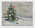 Diamond Painting Kits for Adults - Christmas Snowy Pine & Inspirational Blessings of Peace Painting DIY 5D Full Drill Diamond Dots Paintings with Diamonds Gem Art And Crafts Home Decor 16"x20"