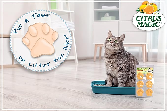 Citrus Magic Pet Odor Eliminator Litter Paws, Ocean Breeze, 6-Count