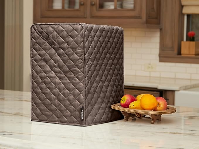 Covermates Keepsakes Blender Cover – Quilted Appliance Protector for Food Processors – Dust & Stain Resistant, Washable Slip‑On Design for Countertop Storage, Bronze