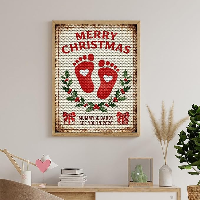 AIVKIEJK Diamond Painting Kits for Adults - Merry Christmas Painting DIY 5D Full Drill Diamond Dots Paintings with Diamonds Gem Art and Crafts Home Decor 12"x16"