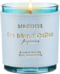 M&SENSE Summer Sea Scented Candles, Vegan Soy Wax, 10oz 42-Hour Non-Toxic Clean Burn, Fresh Linen Cotton Scents for Bathroom, Relaxing Aromatherapy Gifts for Women Men
