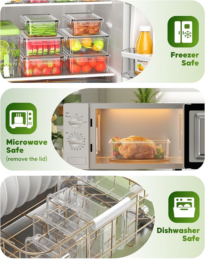 70 PCS Food Storage Containers with Lids(35 Containers & 35 Lids), BPA-Free Plastic Food Containers for Kitchen Storage, Leak Proof, Reusable Meal Prep Containers with Labels & Pen