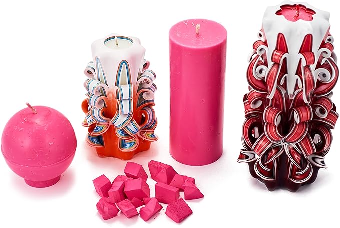Pastel Pink Candle Dye 2oz for Soy Candle Making – Candle Shop Premium Color Dye Blocks for Soy Wax, Beeswax, Paraffin - Candle Wax Dyes