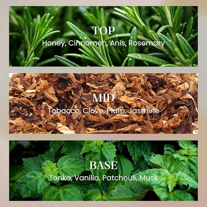 M&SENSE Tobacco Vanilla Candles for Home Scented, 2 Wick 12.7oz Soy Wax Candles Non Toxic,70 Hours Long Burning,Christmas Candles Gift for Stress Relief, Meditation, Yoga