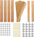 460 Pcs Wooden Candle Wicks Kit Crackling Wood Wicks 5.1 X 0.5 Inch 200 pcs Natural Candle Wood Wicks with Stand Candle Cores for DIY Candle Making Craft Wood Wicks for Candle Making