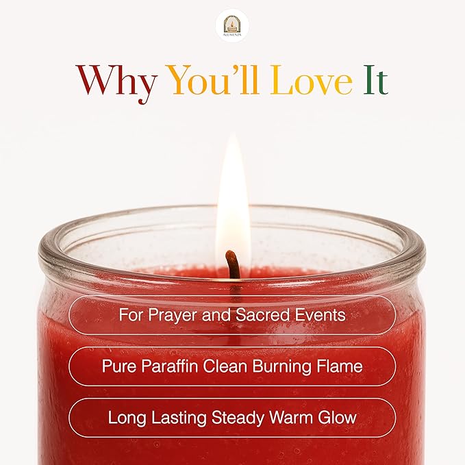 3 Pack 7 Color 7 Day Candles in Glass Jar – Paraffin Wax, Clean Burning Unscented | Large & Tall Devotional Prayer Pillar Candles for Home, Memorial, Spells, Long Lasting