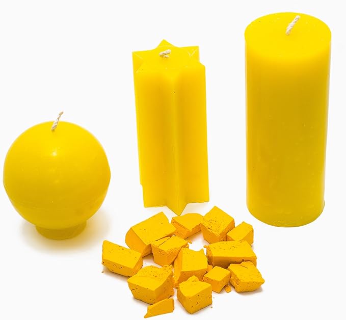 Yellow Candle Dye 2oz for Soy Candle Making – Candle Shop Premium Color Dye Blocks for Soy Wax, Beeswax, Paraffin - Candle Wax Dyes