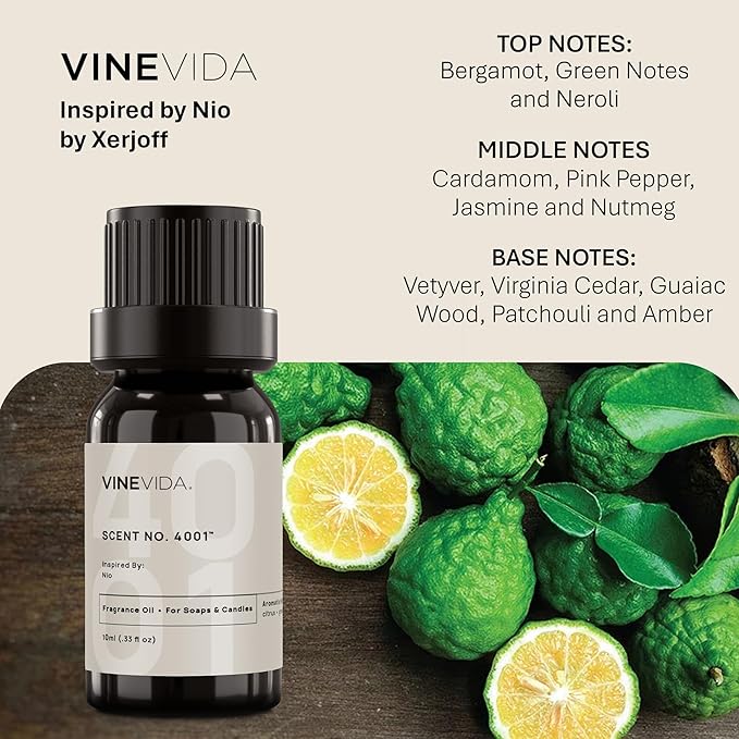 VINEVIDA [16oz] Nio Fragrance Oil for Candle Making - Natural Candle Oil Scents - Soap Making Essential Oil - Made in USA