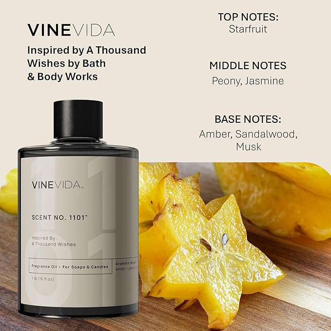 VINEVIDA [16oz] A Thousand Wishes Fragrance Oil for Candle Making Scents for Soap Making, Perfume Oils, Soy Candles, Home Scents Oil Diffusers, Bath Scent Bomb Oils, Linen Spray,Lotions, Car Freshies