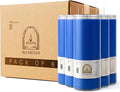 Bulk 6 Pack Blue 7 Day Candles in Glass Jar – Paraffin Wax, Clean Burning Unscented | Large & Tall Devotional Prayer Pillar Candles for Home, Memorial, Spells, Long Lasting