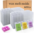 Thickened Wax Melt Molds Containers Clamshells Packaging for Wax Melts,Wax Tart Packaging for Enterprises or Households,Wax Seal Mold,Scentsy Wax Melts,Soy Wax,Wax Melt Warmer (60pcs)