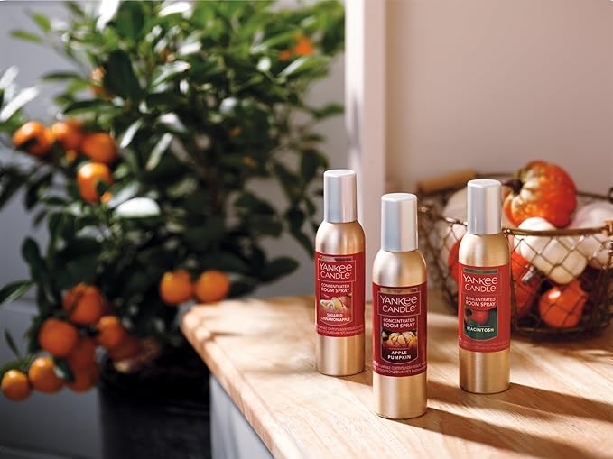 Yankee Candle Concentrated Air Freshener Room Spray, Odor Eliminator for Home, Bathroom, Apple Pumpkin, 1.5 Oz (Pack of 6)