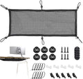 Cable Management Mesh Under Desk Kit, Privacy Net, 36PCS Table Flexible Wire Organizer, Extra Large Capacity Kit Desk, 27 x 10 Inches