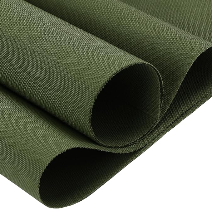 Thickened Waterproof Canvas Fabric by The Yard, 1200D 58" W Outdoor Upholstery Material Heavy Duty Fabric Water Resistant Sewing Material for Chair Patio Cushion Purse Bag, 1 Yard Army Green