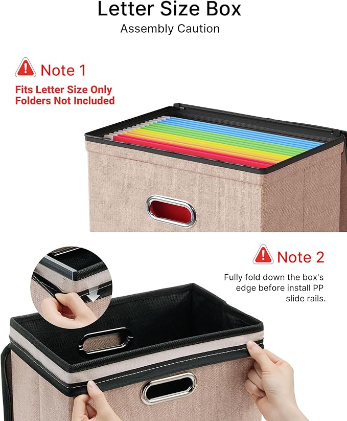 Oterri File Organizer Boxes with Lids, File Box with Mesh Pockets, Document Organizer Box for Letter Size Folders, Zippers Important Document Organizer (Coral, Small-2 Pack Without Folders)