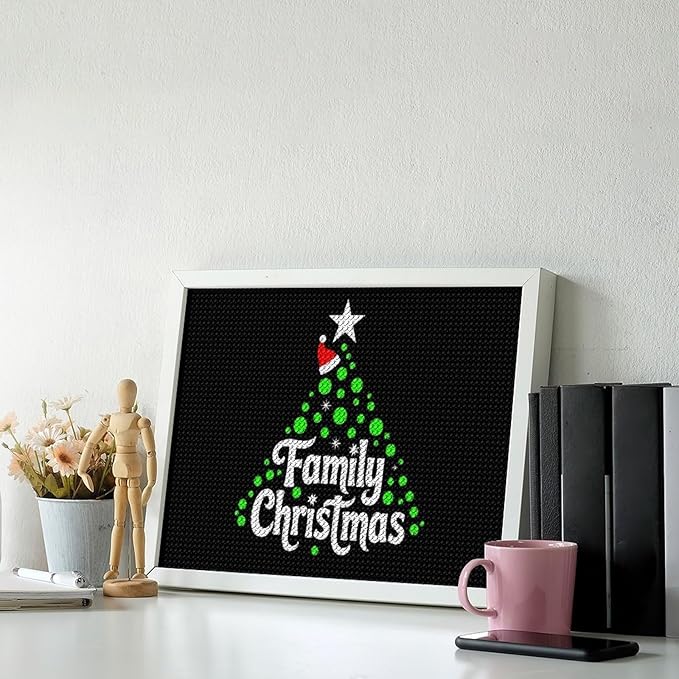 AIVKIEJK Diamond Painting Kits for Adults - Cute Family Christmas Painting DIY 5D Full Drill Diamond Dots Paintings with Diamonds Gem Art and Crafts Home Decor 12"x16"