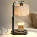 Black Candle Warmer Lamp with Timer Dimmer, Height Adjustable Electric Candle Warmer Wax Heater with 2 Bulbs, Birthday Gifts for Women Her, Mom, House Warming Gifts New Home