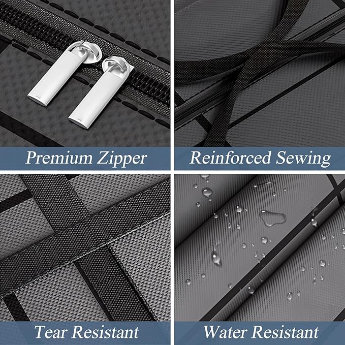 6Pack Extra Large Heavy Duty Moving Bags with Zippers & Reinforced Handles Heavy-Duty Storage Totes – Moving Boxes for Clothes, College Supplies, and Moving – Waterproof & Foldable (Extra Large)