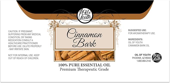 Oil of Youth Cinnamon Bark Essential Oil 16oz