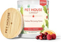 One Fur All Pet House Candle Plant-Based/Soy - Clean Burning Scented, Long Lasting Pet Odor Candle for Home - Hollyberry