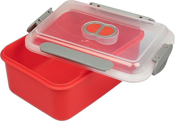 Microwave Vegetable Steamer Containers - 3 Pack Reusable Nesting Food Storage Large, Medium, Small - Meal Prep Containers, Store Leftovers -Locking Steam Vent Lids - BPA Free, Fridge and Freezer Safe