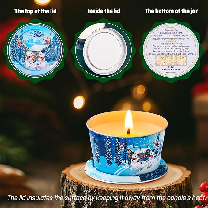 18-Pack Christmas Aromatherapy Candle Set - Travel-Size Scented Candles 2.5 oz Each | 10+ Hour Relaxing Long-Lasting Burn | Fragrant Soy Candles for Home, Gifts
