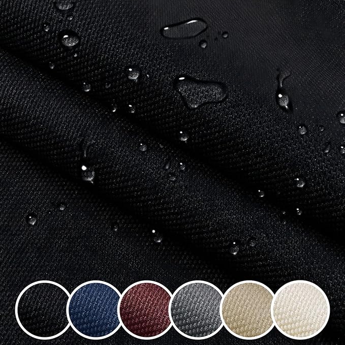 Waterproof Canvas Cloth Fabric by The Yard 60" W 600D Oxford Polyester Upholster Fabric Water Resistant Material for Outdoor Furniture Chair Cushion Cover DIY Sewing (1 Yard, Black)