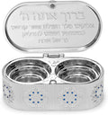 Beautiful Candle Holders that Will Enhance Your Home Décor for Jewish Shabbat or Holidays,A Wonderful Gift for Mother's Day -with Deluxe Engraved Design. (Hoshen Stones)