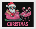 AIVKIEJK Diamond Painting Kits for Adults - Christmas Santa Flamingo Xmas Painting DIY 5D Full Drill Diamond Dots Paintings with Diamonds Gem Art and Crafts Home Decor 16"x20"