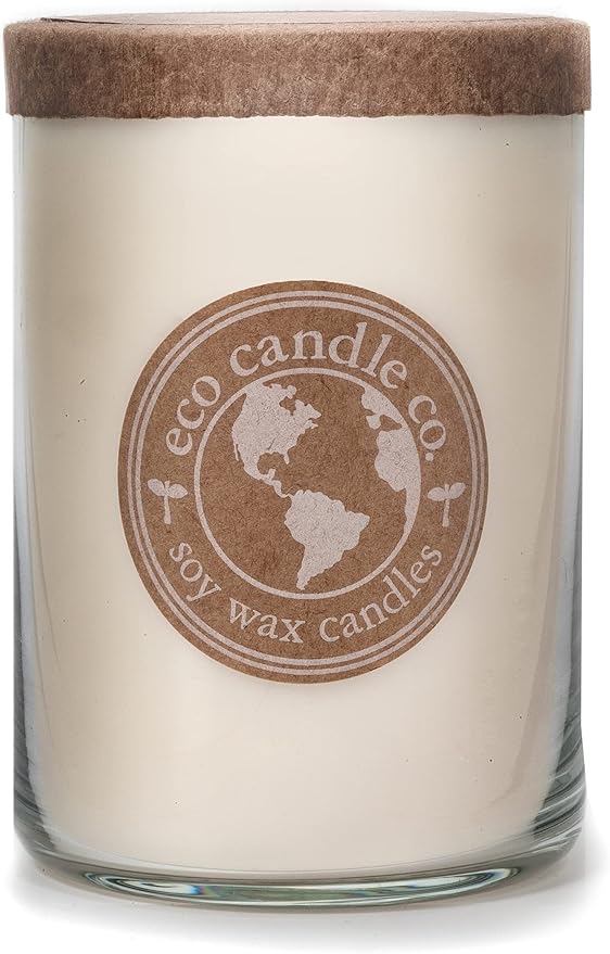 ECO CANDLE CO. Recycled Candle, Happily Ever After, 26 oz. - Scents of Wedding Bouquets - 100% Soy Wax, No Lead, Kraft Paper Label & Lid, Hand Poured, Phthalate Free, Made from Midwest Grown Soybeans