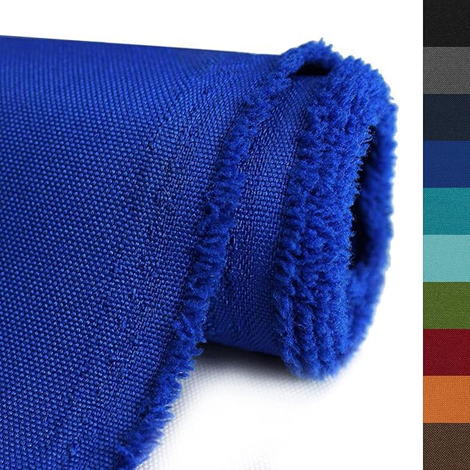 OTOEZ 600D Waterproof Canvas Fabric by The Yard, Fade & UV Resistant Outdoor Upholstery Material 58" W Water Resistant Cordura Fabric for Marine Boat Awning Tent Chairs DIY, 5 Yards Royal Blue