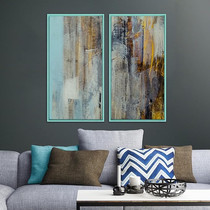 Pixy Canvas Floater Frame 20x30 for 0.75 inch Deep Canvas Paintings/Canvas Prints/Wood Canvas Panels/Wall Art/Wall Decor/Home Decor/Artwork, (Lucite Green, 20 x 30 inch, Landscape)