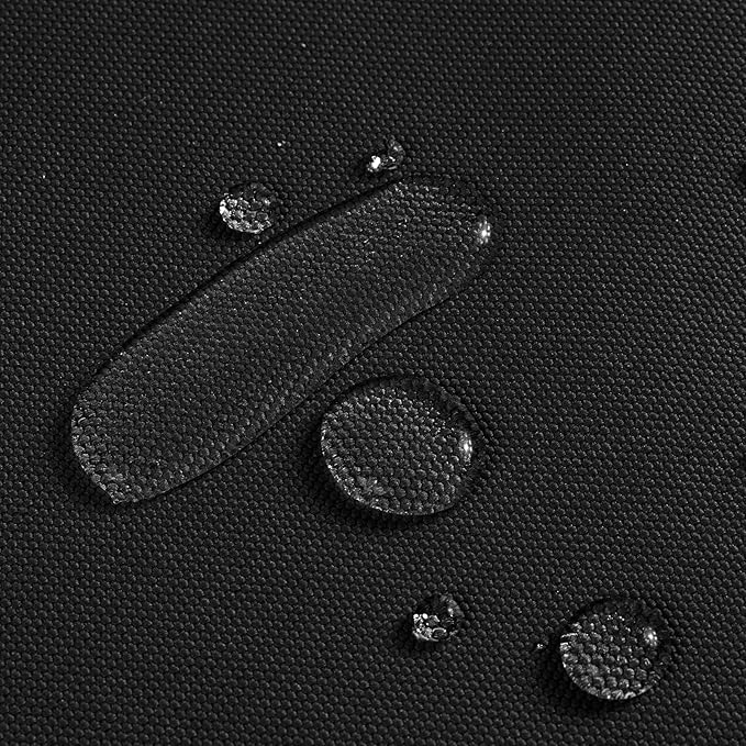 1200D Thicken Waterproof Canvas Fabric by The Yard 58" W Water-Resistant Polyester Fabric Heavy Duty Outdoor Upholstery Material for Chair Patio Cushion Furniture Cover Sewing DIY, 10 Yards Black