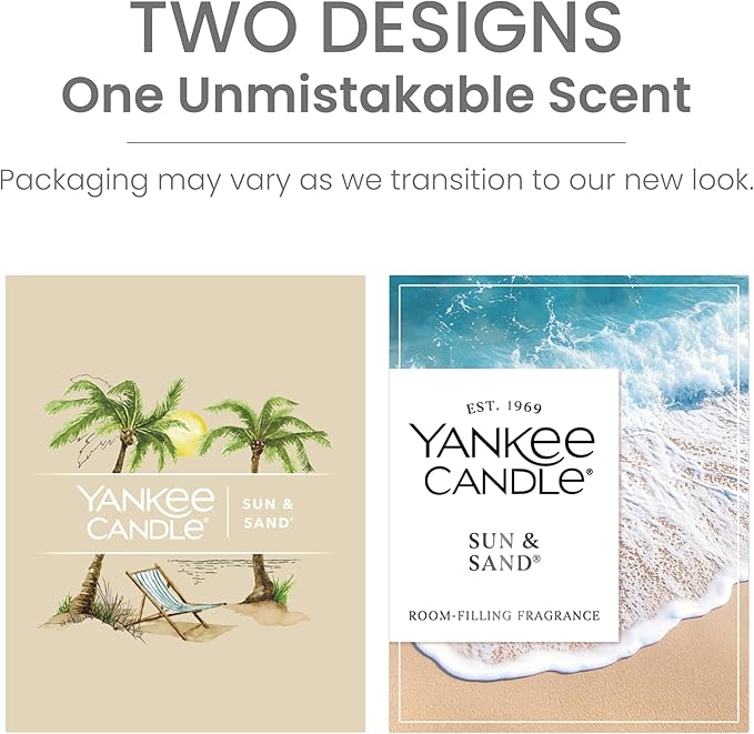 Yankee Candle Large Tumbler Scented Candle with up to 80 Hour Burn Time, Premium Plant Wax Blend for Consistent Burn, 20 oz Tumbler Candle with Room Filling Fragrance, Sun & Sand