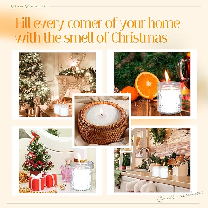 MTLEE Pearled Candle 4.4 lb Orange Scented Sand Candle Wax Kit Valentines Day Gift for Women Lover with Wrap Box 100 Wicks White Beaded Wax Gift Set for Valentine's Day Wife Couples Mother Friends