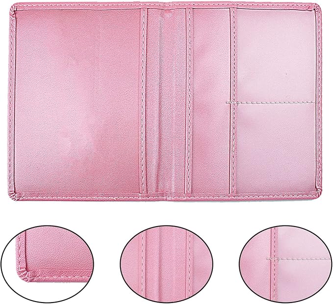 Car Registration and Insurance Holder, 5.5 x 5 Inch PU Leather Vehicle Glove Box Organizer Wallet Case Organizer for Insurance Card, Driver License, Essential Document, Paperwork
