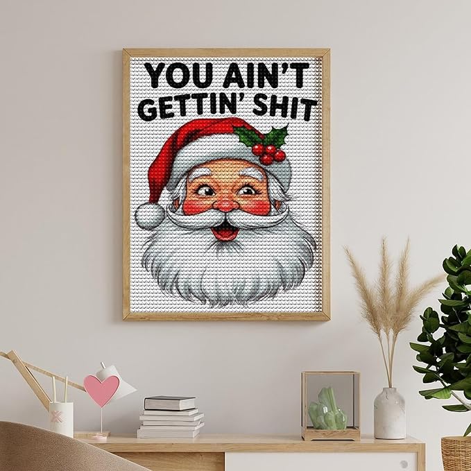 AIVKIEJK Diamond Painting Kits for Adults - Humorous Santa Claus Christmas Painting DIY 5D Full Drill Diamond Dots Paintings with Diamonds Gem Art and Crafts Home Decor 12"x16"